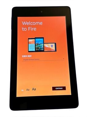 Amazon Fire HD 6 Tablet 8GB Blue Tested Works Factory Reset Charger Included